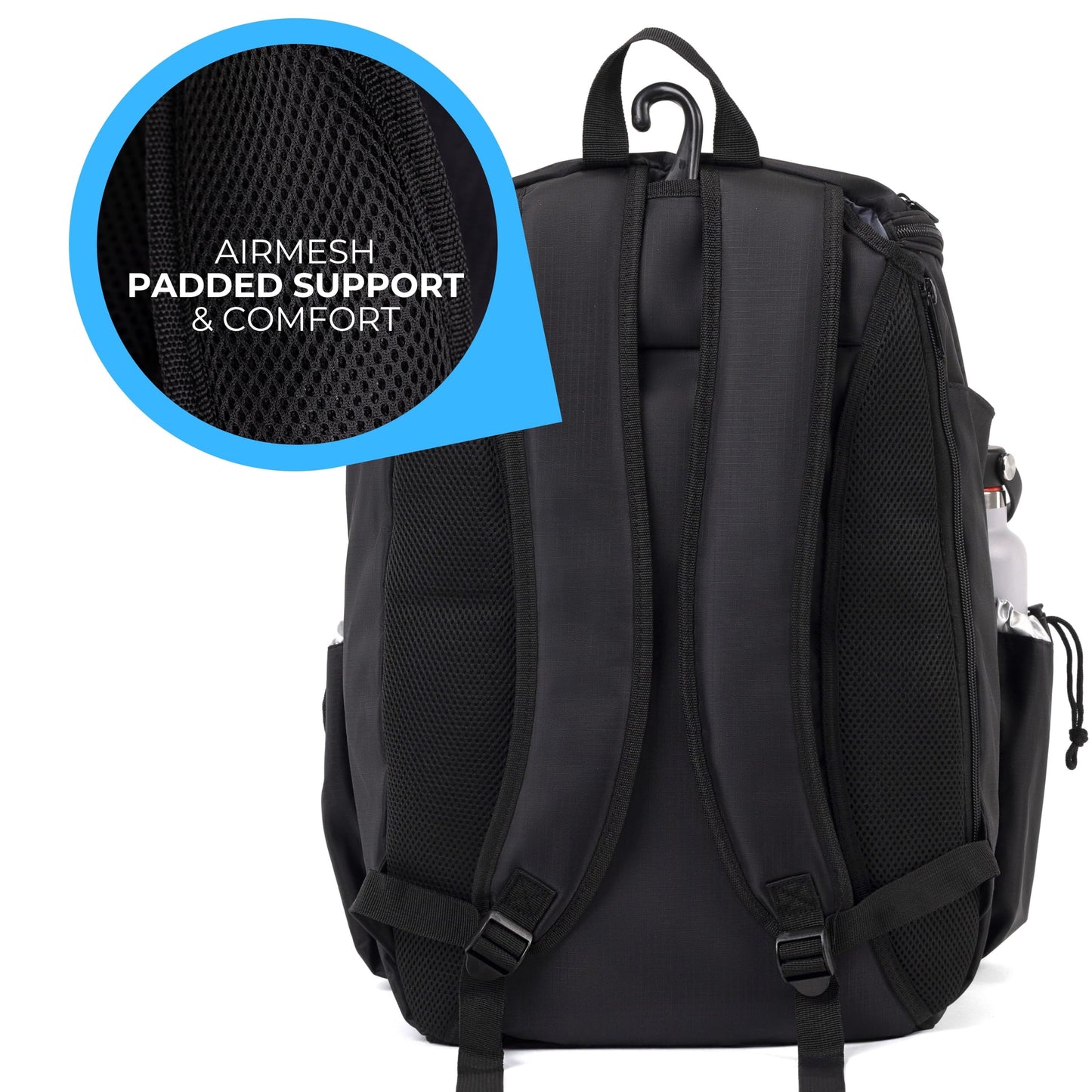 Athletico 35L Pickleball Backpack - Fits Up to 2 Paddles, Includes Ball Holder (Red)