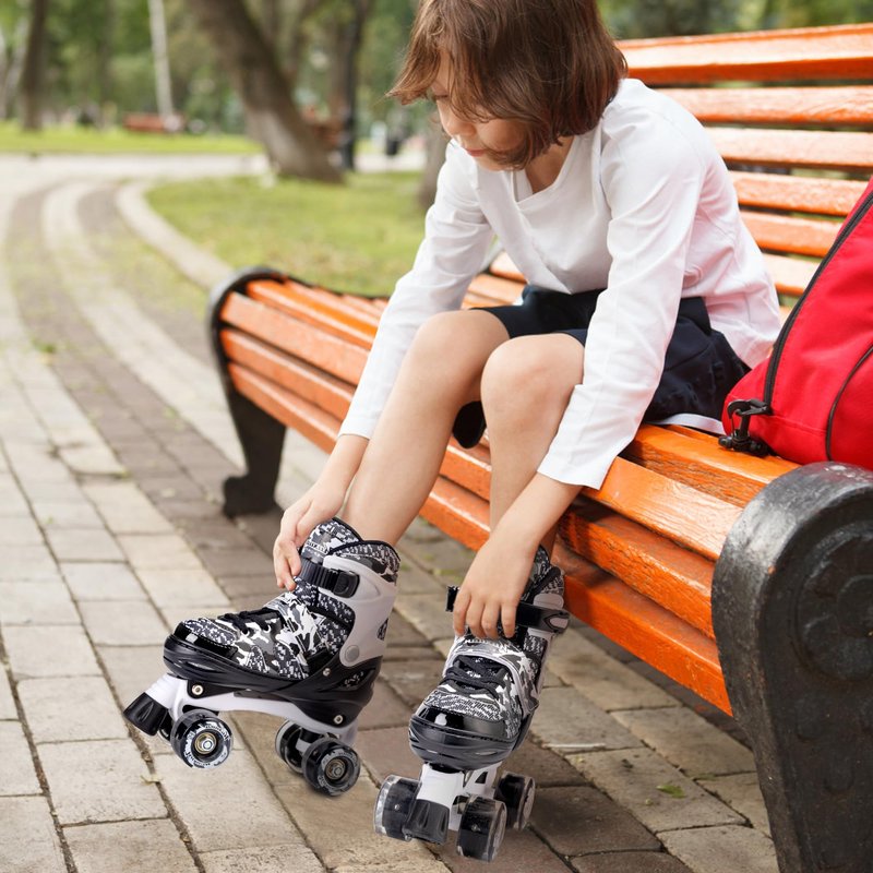 Roller Skates for Girls Womens Boys Ages 8-12 Adjustable Kids Youth Teens Rollerskate
