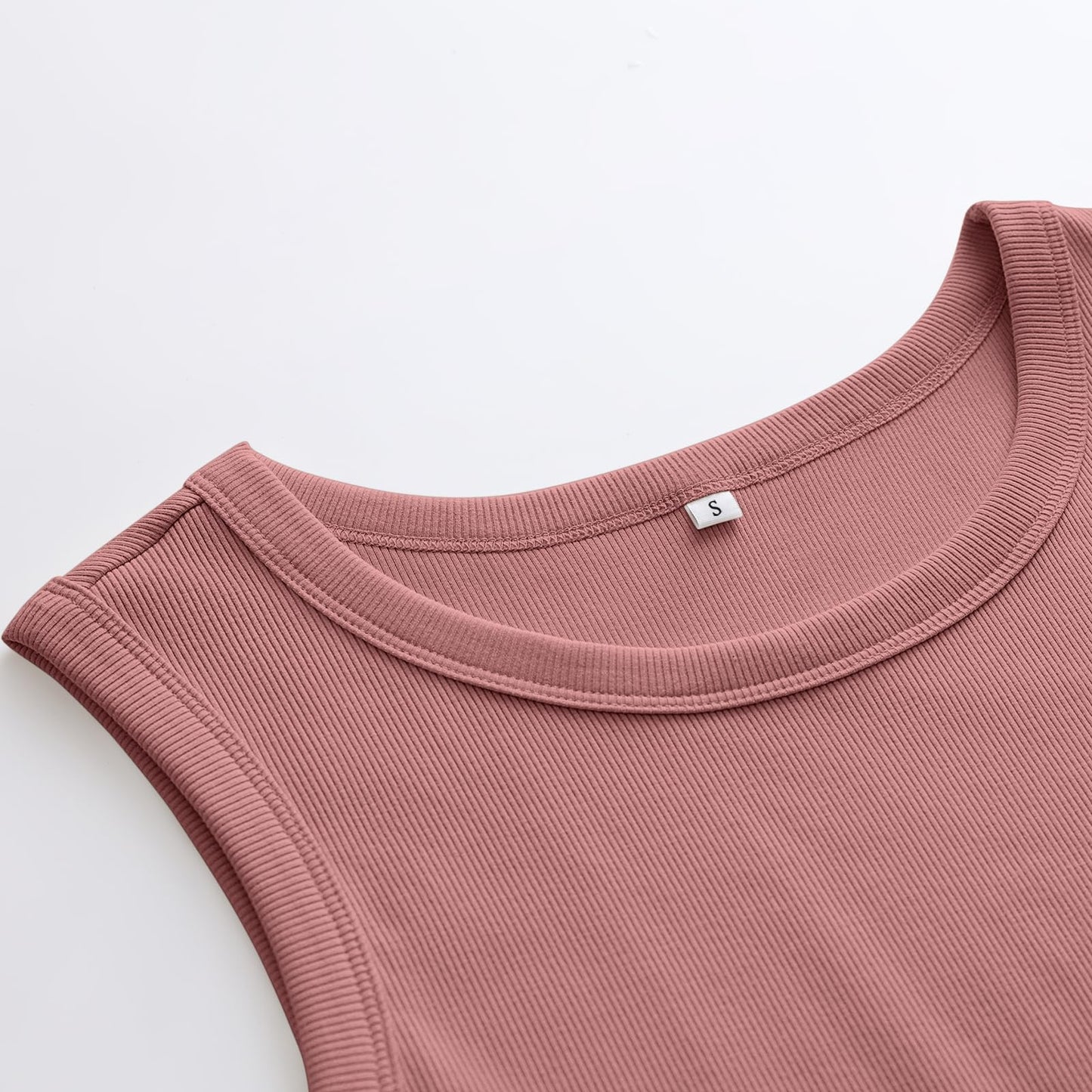 ANRABESS Womens Sleeveless High Neck Tank Tops Fashion Summer Casual Basic Slim Fit Ribbed Racerback Top Shirt Clothes Rust X-Large