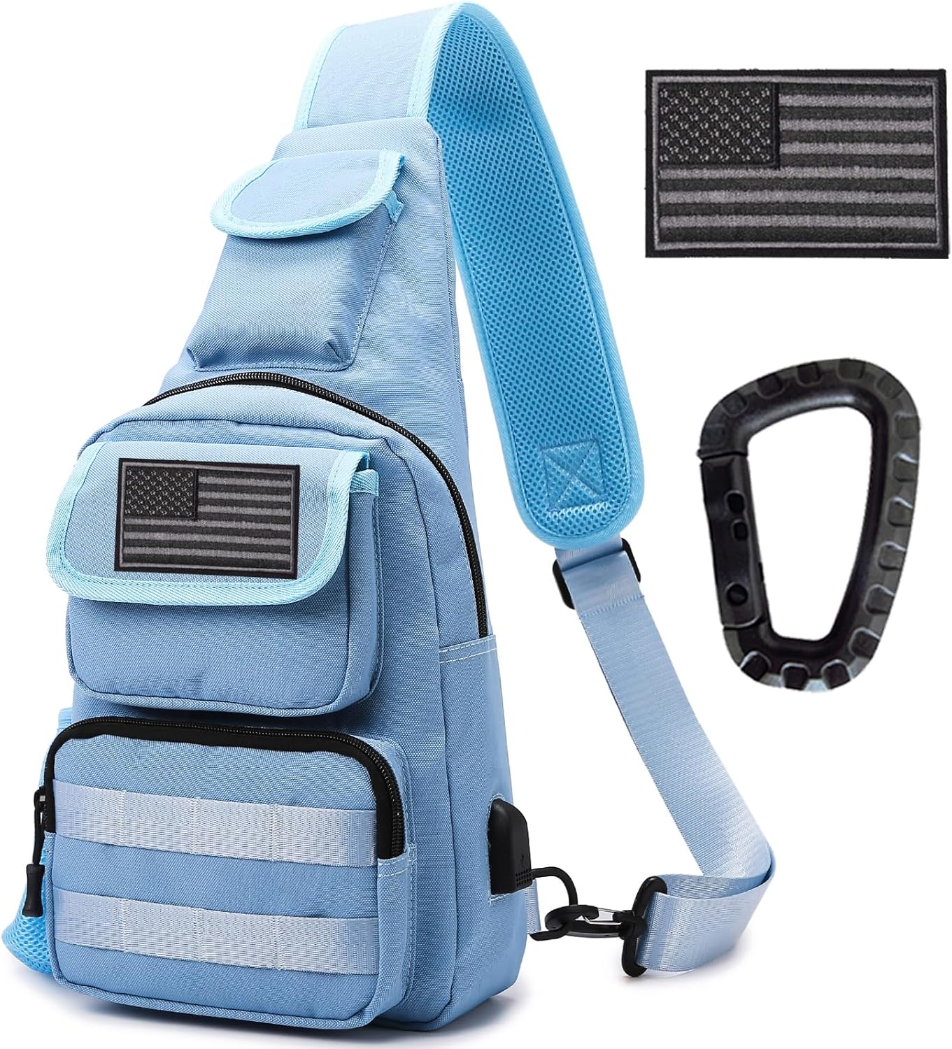 Tactical Shoulder Bag - 1000D Molle Military Backpack | Outdoor Daypack in Blue