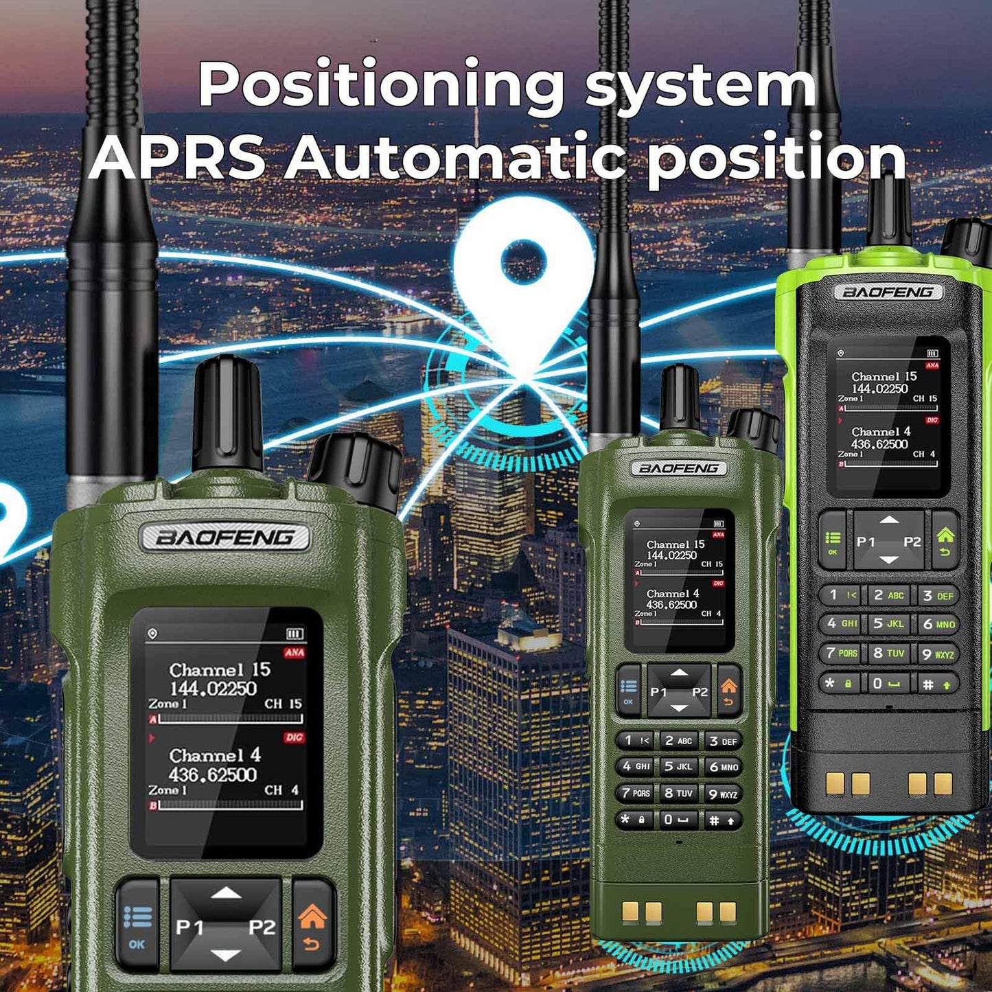 BAOFENG DM32 DM-32UV DMR Radio | Walkie Talkies Long Range | Digital Two-Way Radio | 10W High Power Ham Radio with GPS Positioning | Programming &Type-C Charging | 1PC (2500mAh Battery)