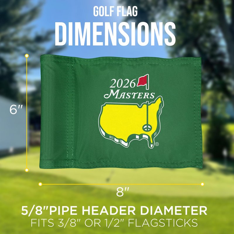 CoGolfing 2025 Grand Slam Golf Flag Mini, 8x6 Inch, Double-Sided Silk-Screened, Fade-Resistant 420D Nylon, Ideal for Backyard Practice Putting Green, 4-Pack