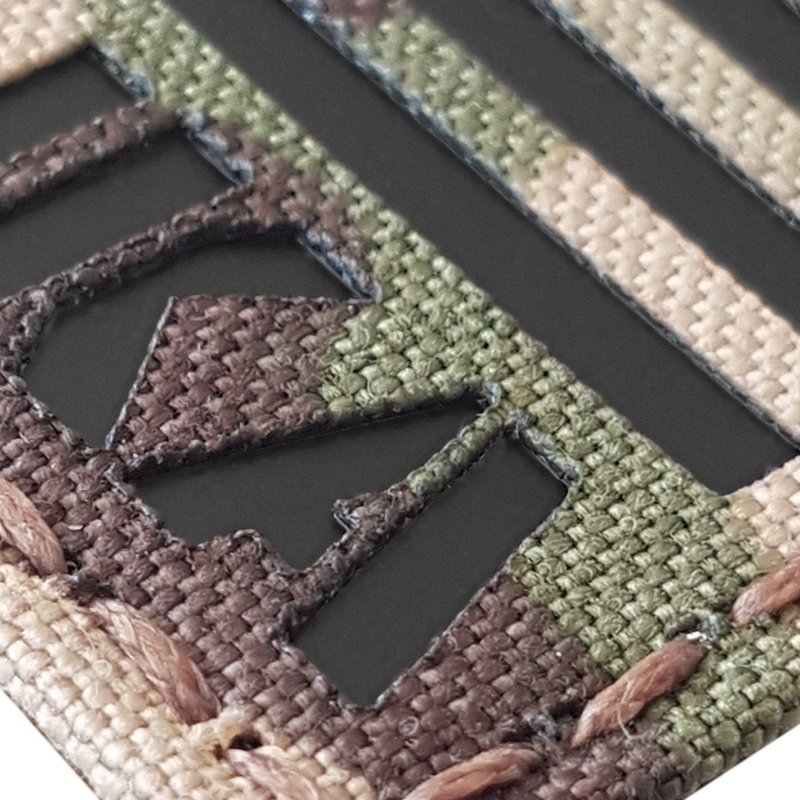 IR USA Flag BPOS B+ Blood Type NKA NKDA Infrared Tactical Morale Fastener Patch (Multicam)
