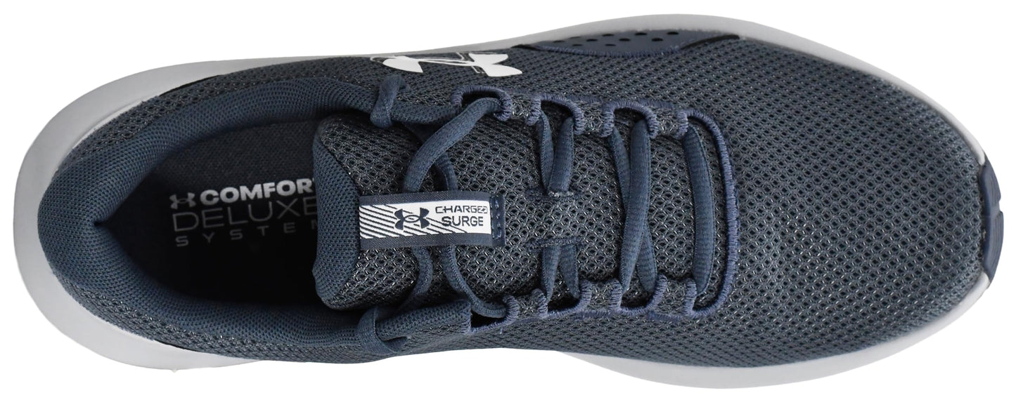 Under Armour Men's Charged Surge 4, (044) Downpour Gray/Mod Gray/White, 3.5, US