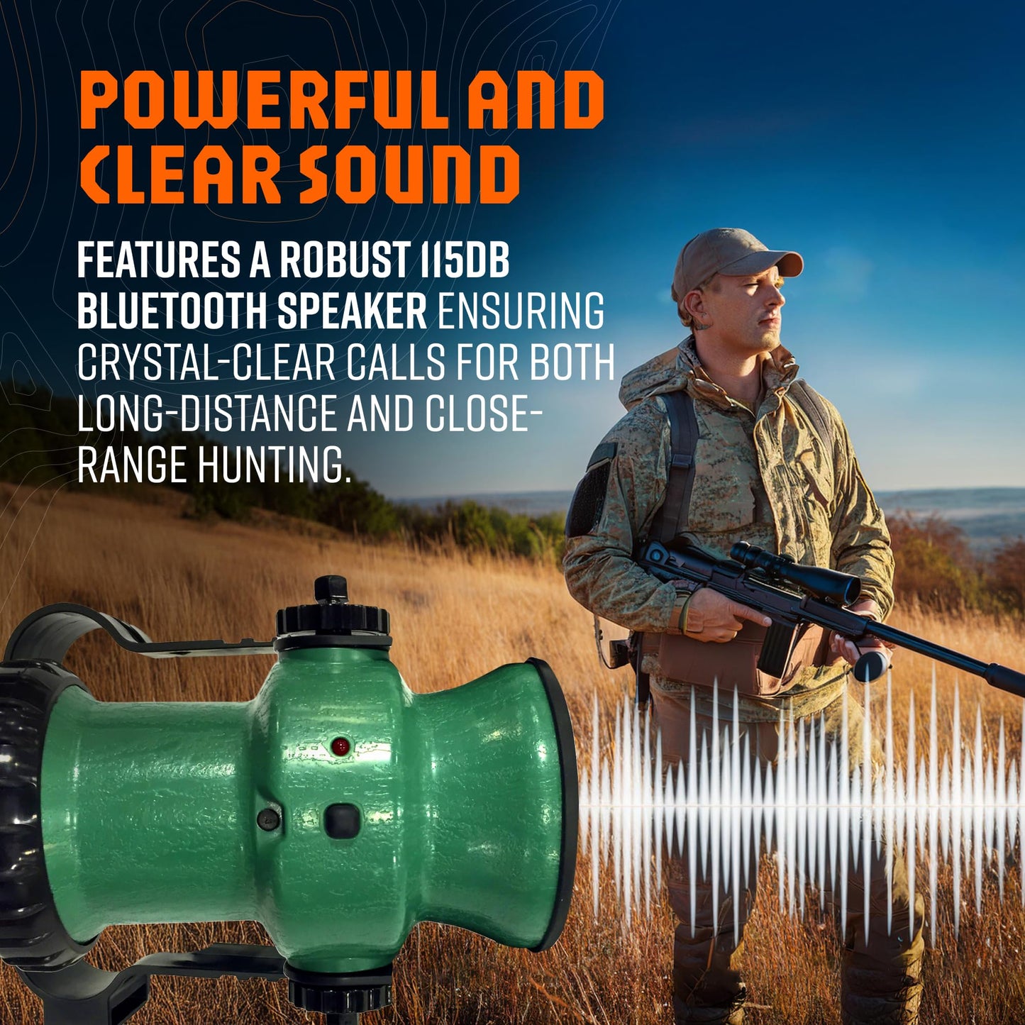 iHunt Ultimate Electronic Game Call and Bluetooth Speaker Combo, EDIHGC, Free App with 750 Animal Calls, 59 Species, Rugged and Portable.