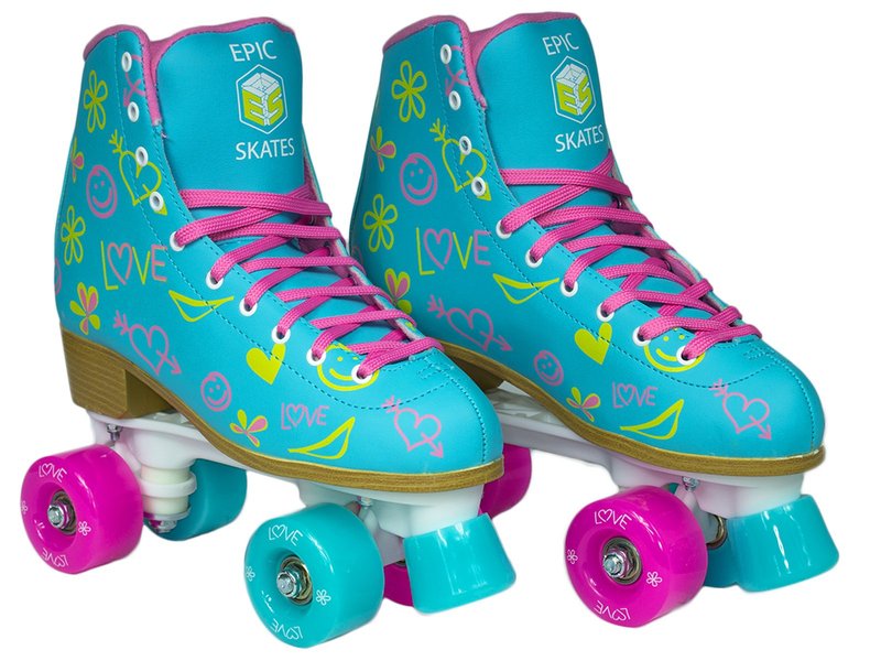 Epic Skates Epic Splash Quad Roller Skates, Blue, Juvenile 13