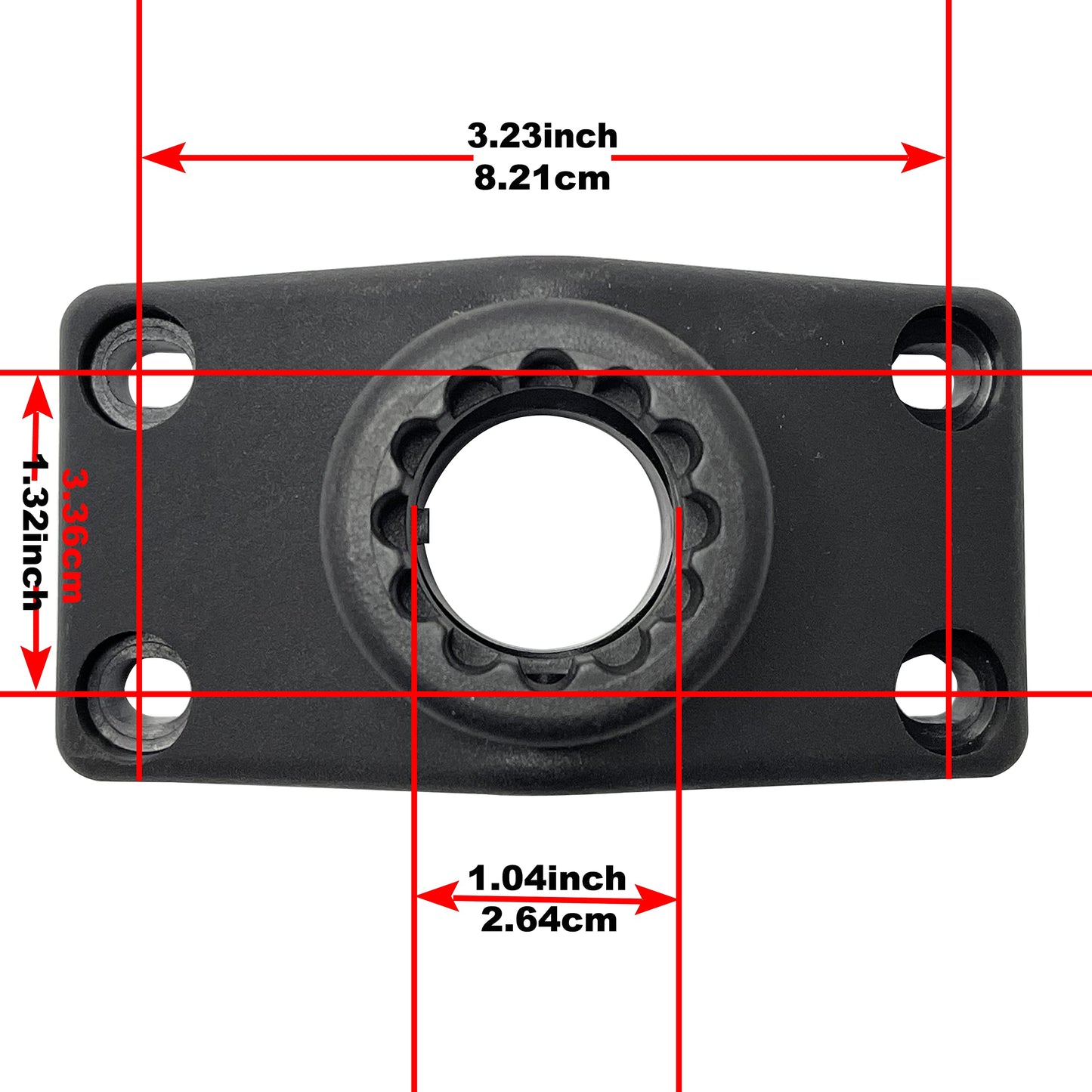 2 Pack Baitcaster/Spinning Rod Holder with Side Deck Mount (Extender Holder + Mount)