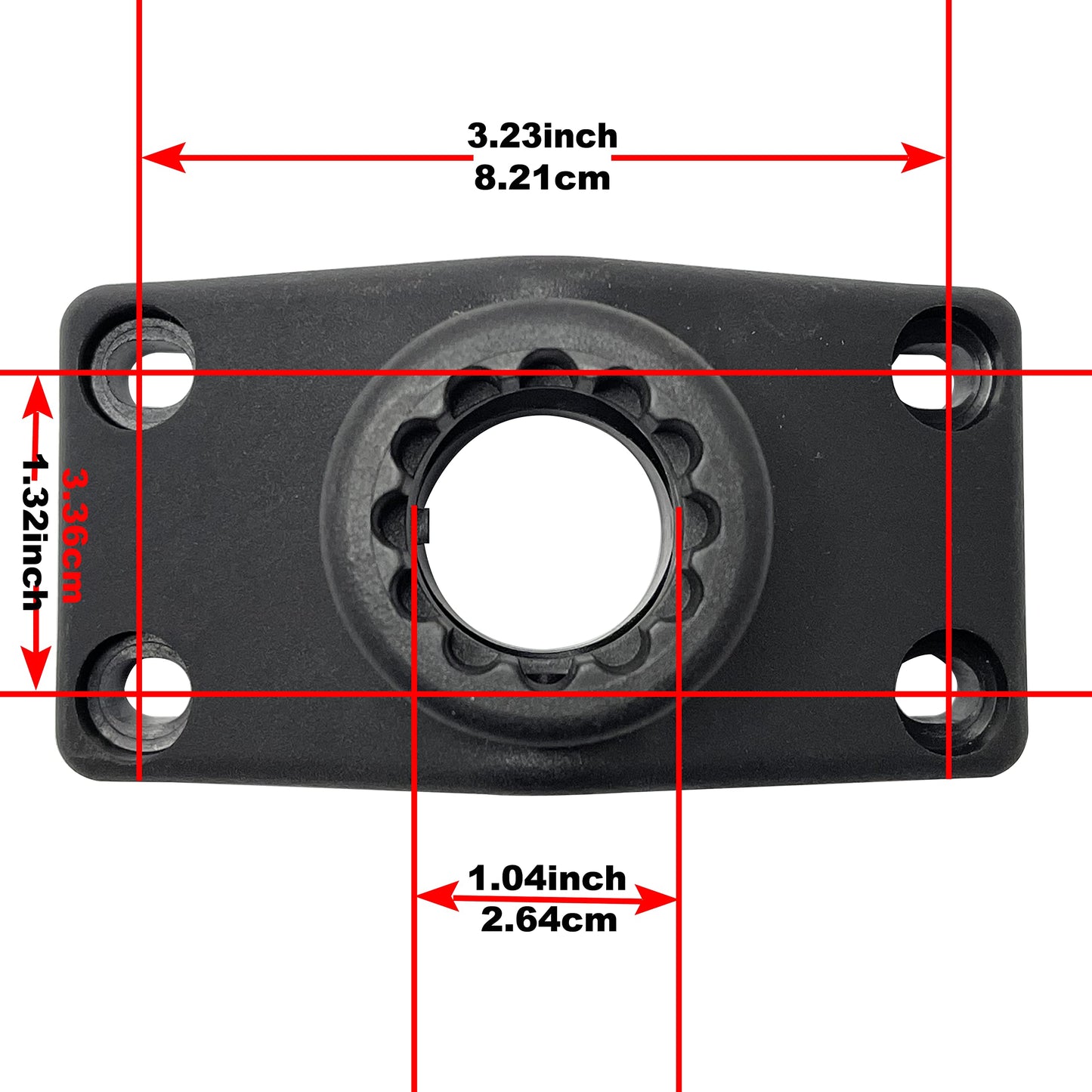 2 Pack Baitcaster/Spinning Rod Holder with Side Deck Mount (Holder + Mount)