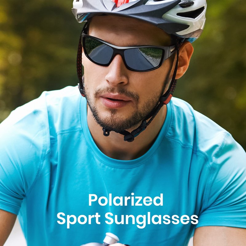Cyxus Polarized TR90 Cycling Sunglasses Men Women Rectangle Glasses Running Fishing Bike Baseball Sport Golf Driving 1070