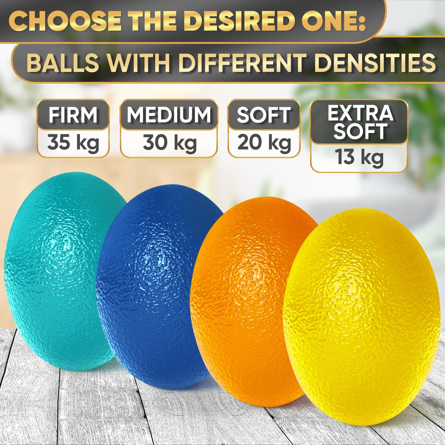 4 Pcs Squeeze Balls for Hand Therapy with 4 Resistance Levels