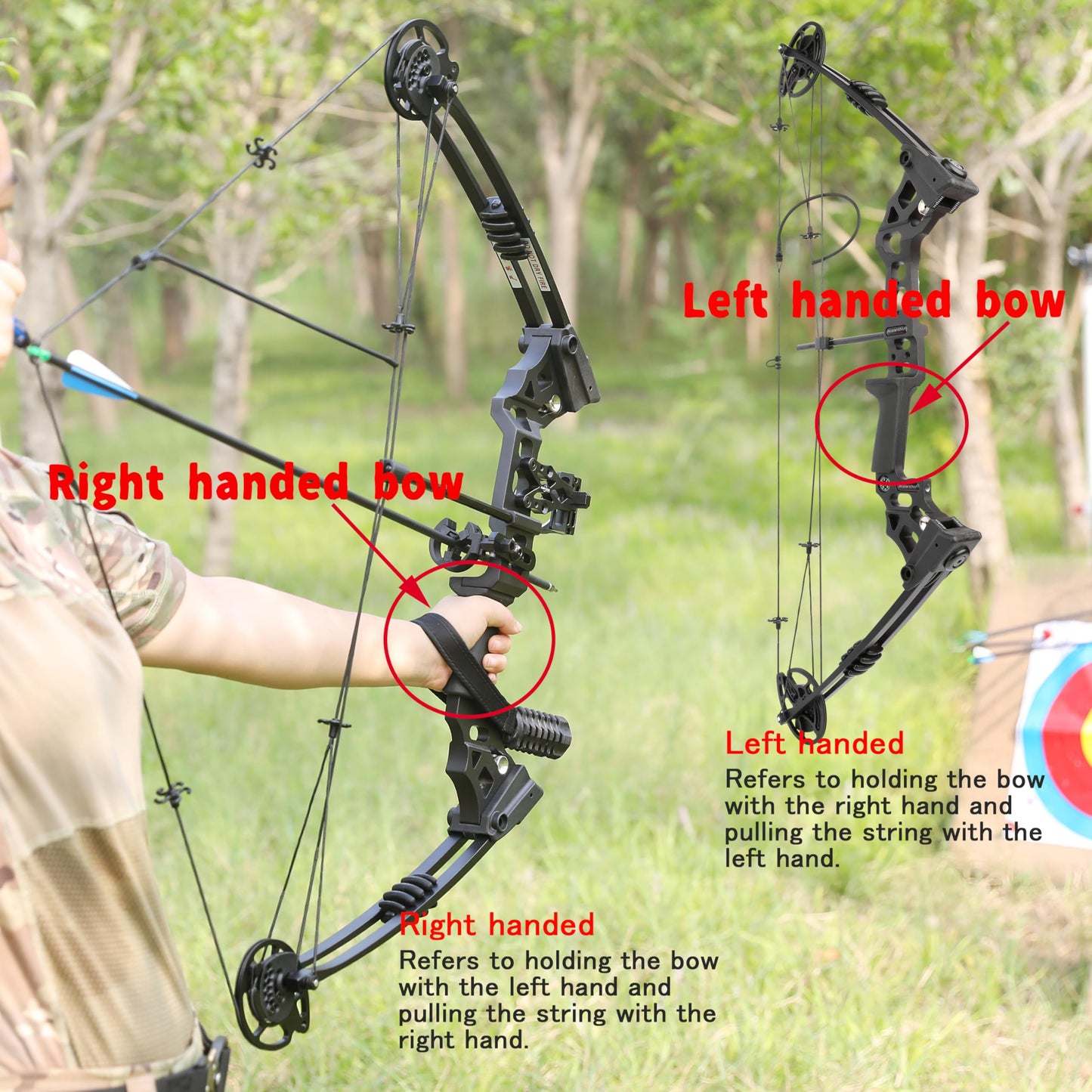 surwolf Compound Bow Kit,Hunting&Target,Limb Made in USA,Draw Weight 20-70lbs Adjustable,Draw Length 24-30", Right/Left Handed for Adult/Beginner Hunting&Targeting