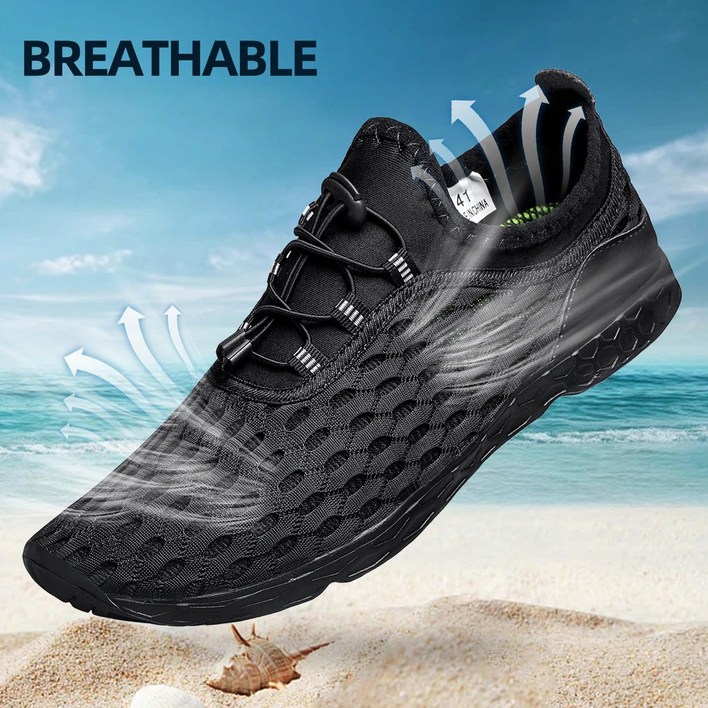 DOUSSPRT Men's Water Shoes Quick Dry for Beach Swim Pool Fishing