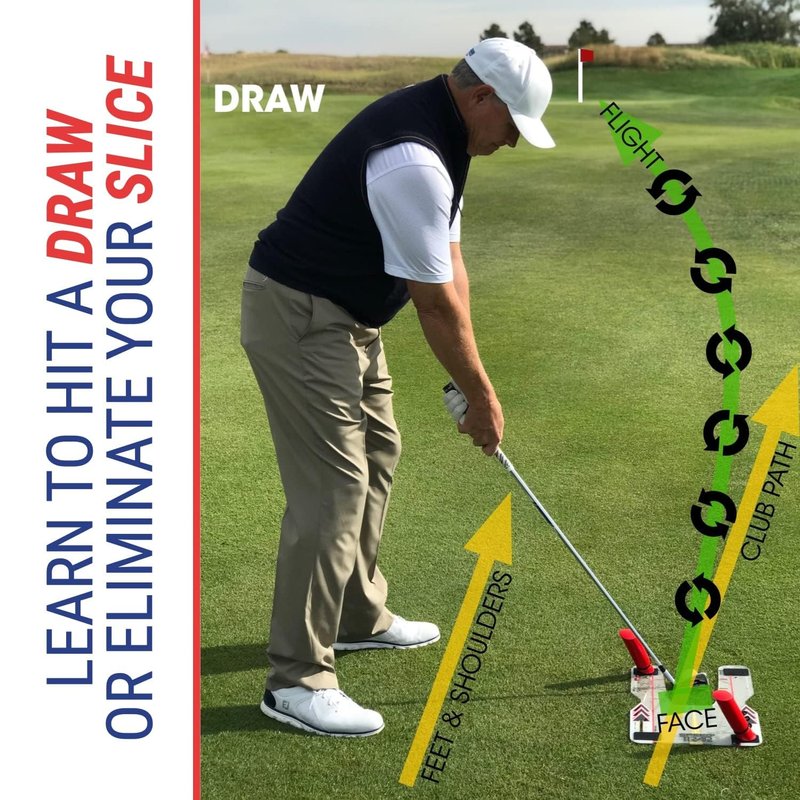 EyeLine Golf Speed Trap - Build Confidence, Improve Your Swing with Slice and Hook Corrector, Swing Trainer, Path Aid, Greater Distance, Made in USA, Polycarbonate Base (Speed Trap 2.0)