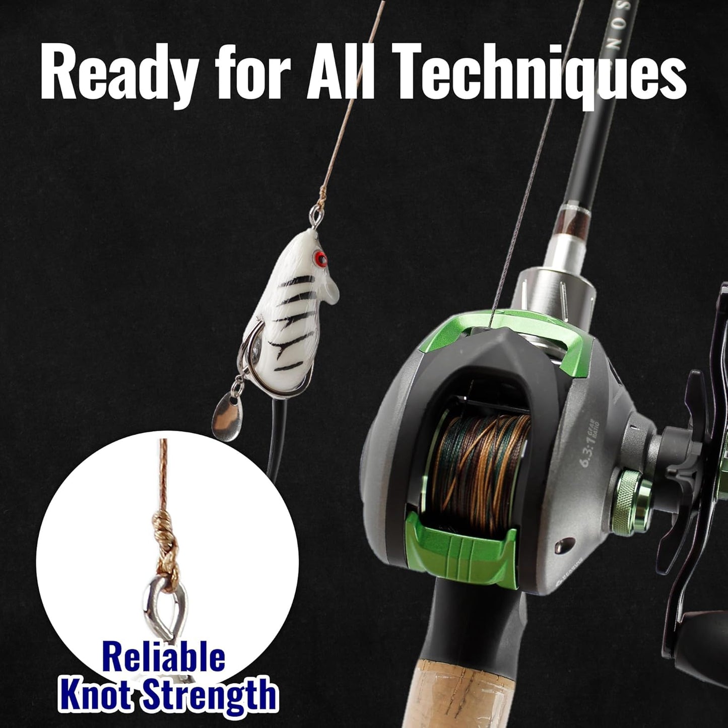 Braided Fishing Line - Zero Stretch, High Strength, Abrasion Resistant | 100% PE, 8 Strand for Saltwater & Freshwater Fishing