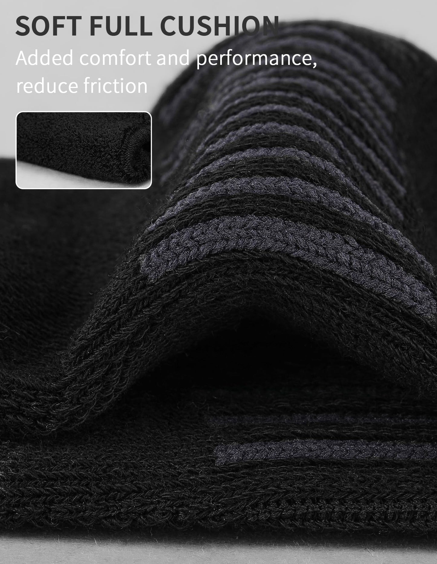 Airacker No Show Socks Womens Athletic Cushioned Low Cut Sports Running Ankle Socks for Women 6 Pairs