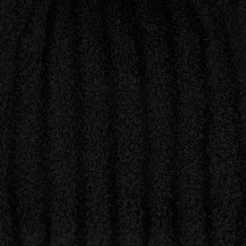 Spyder Womens Fuzzy Knit Ribbed Cuff Beanie, Black, One Size