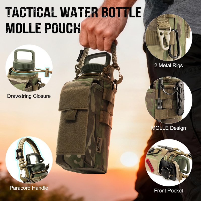 OneTigris Tactical Molle Pouch for 32 oz Insulated Water Bottle Holder