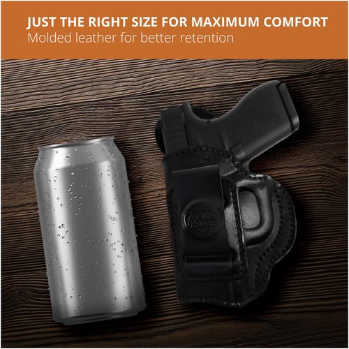 Genuine Leather Iwb Holster for Glock G42 Pistol - Tactical Handgun Iwb Leather Holster Glock - Leather Concealed Carry Holster - Comfortable Appendix Everyday Carry - Maxx Carry Holsters by PH