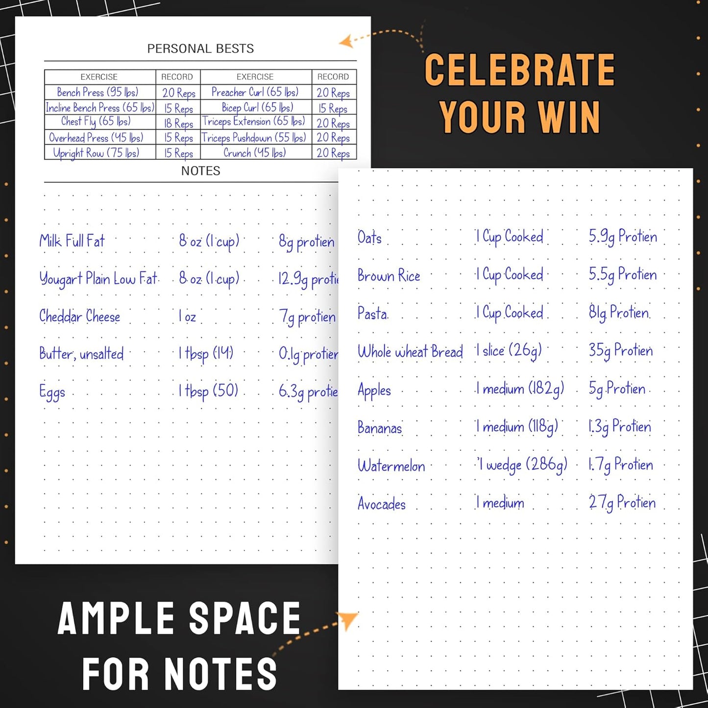 Fitness & Food Journal - A5 Hardcover Nutrition & Workout Planner for Men & Women | Sturdy Purple Log Book
