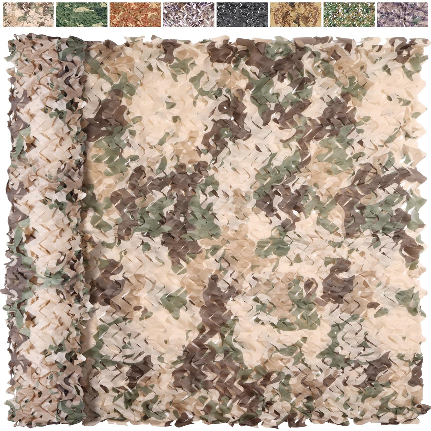 Yeacool Camo Netting Camouflage Netting Sunshade Net for Decor Hunting Blind Outdoor Photography Dinosaur Birthday Theme Party Decoration (Brown Camo, 4.9ftx9.8ft,1.5m*3m)