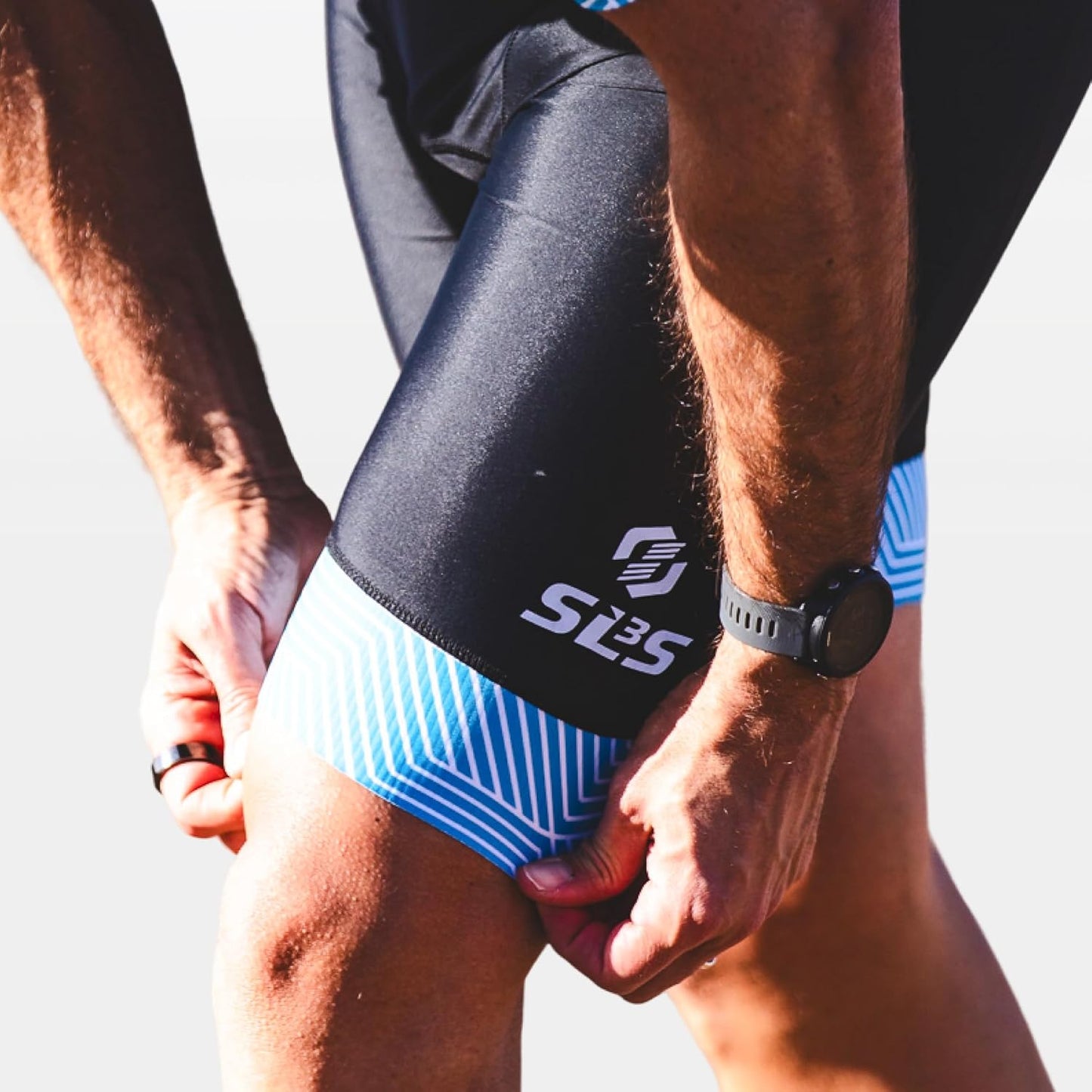SLS3 Triathlon Suits for Men - Aerodynamic Sleeved Trisuit | Lightweight Premium FX Fabric, 2 Pockets