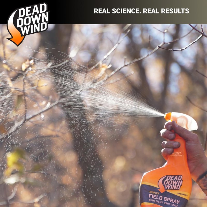 Evolve 3D+ Field Spray - Unscented Odor Control for Hunting Gear | 32oz Bottle + 3 Refills