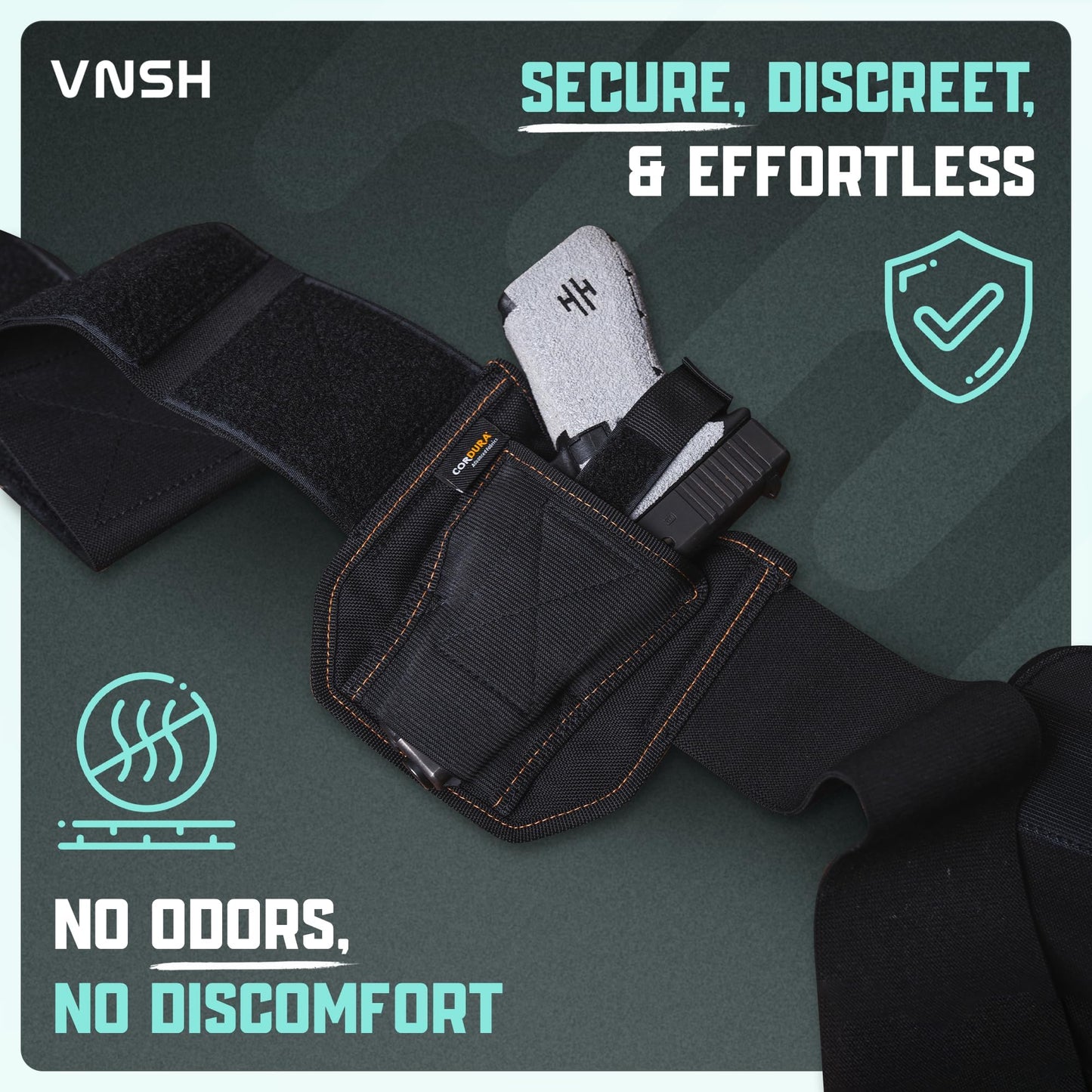 VNSH Lite Belly Band Holster – Comfortable, Lightweight & Discreet | Fits Glock, S&W & More