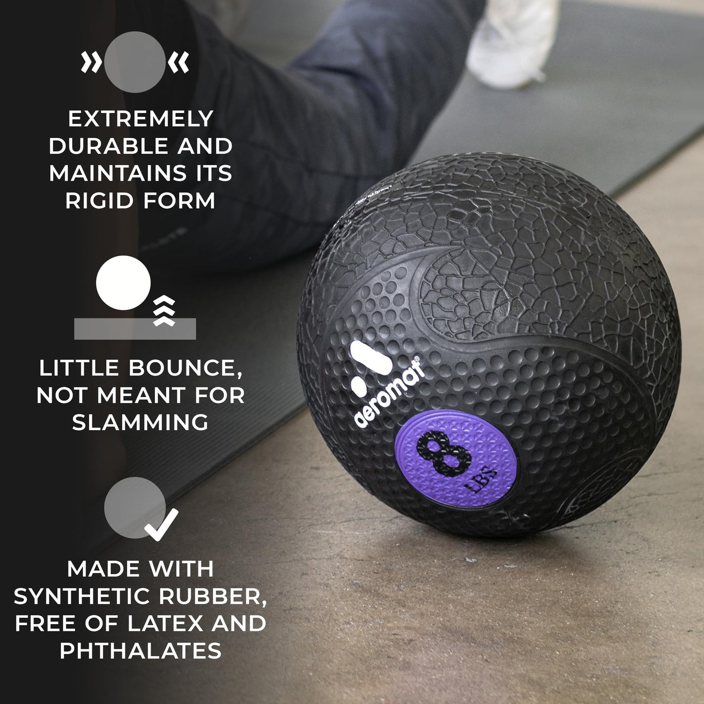 Aeromat Medicine Ball Set: Weighted Medicine Balls for Exercise 2-30lbs - Weight Ball, Med Ball for Workouts, Weighted Balls for Exercise, Extremely Durable - 15lb Sky