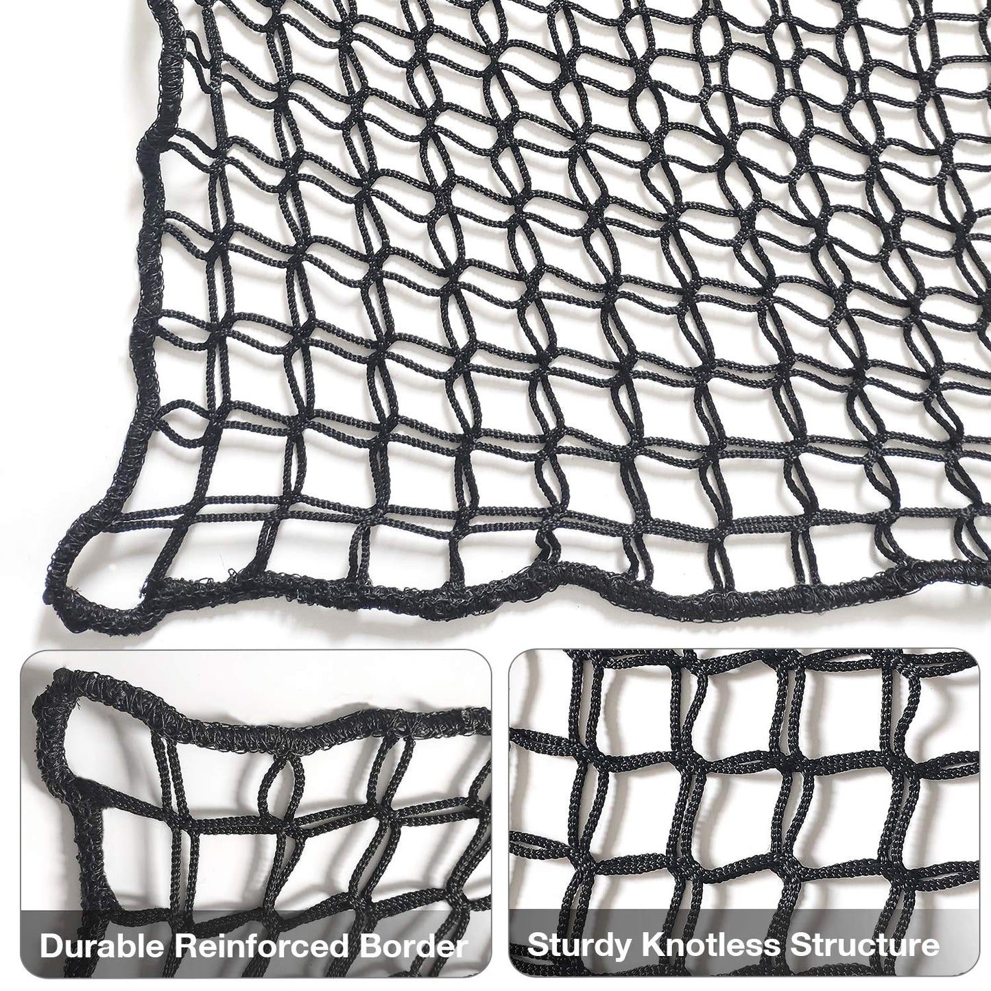 Jalunth Kids Playground Play Safety Net - Climbing Cargo Net Treehouse Accessories Outdoor Equipment Set Double Layers Heavy Duty Backyard Net Bridge for Tree House Tree Fort Back Yard (6.5' x 9.8')