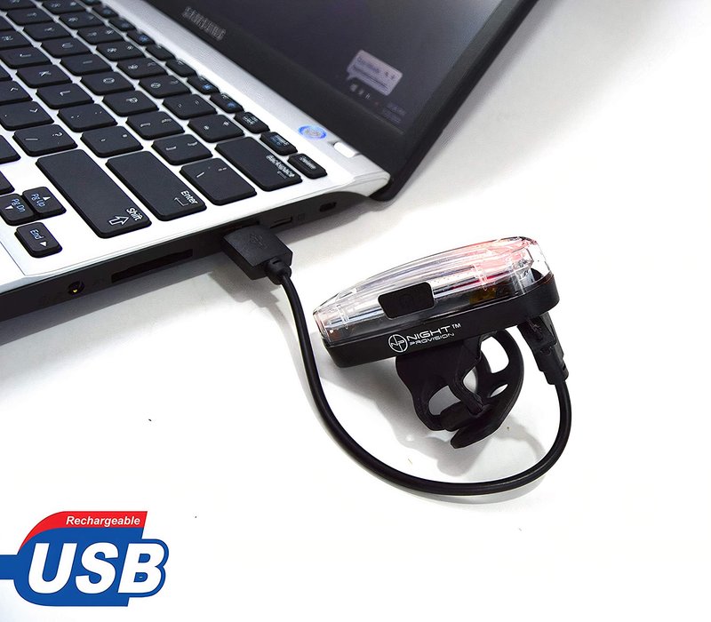 Night Provision PSR-120 RED & Blue Strobe Police Patrol Rear Bike Light USB Rechargeable for Professional Use Only