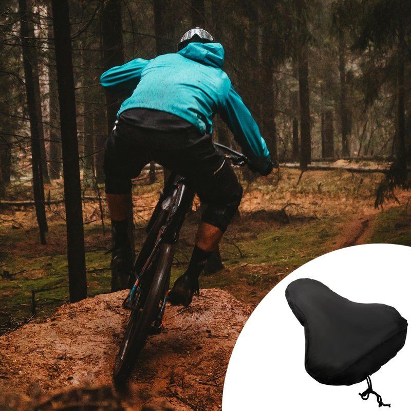 Miruchertter 2 PCS Bike Seat Cover Waterproof Bike Saddle Cover Bicycle Seat Rain Cover with Drawstring Bike Cushion Seat Protector for Rainproof Dustproof