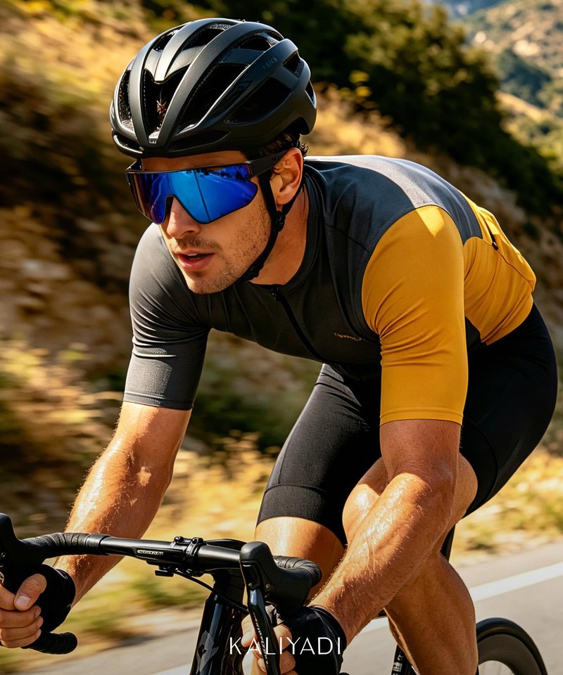 KALIYADI Polarized-Sunglasses Men Polarized Cycling-Sunglasses: Sports Sun Glasses for Running Cycling UV400 Protection