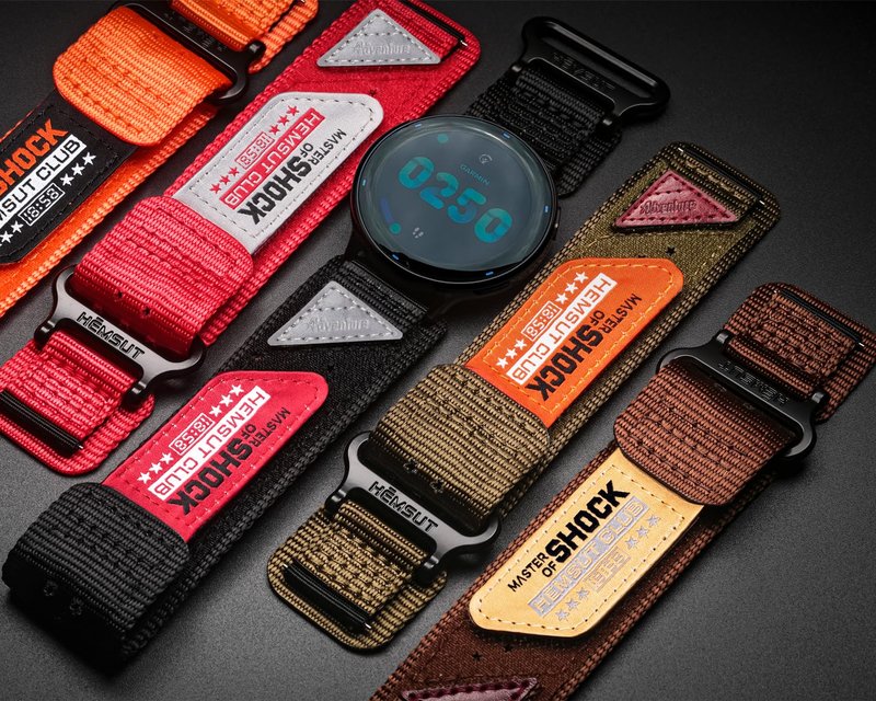 20mm Nylon Band Compatible with Garmin Vivoactive6/5/3,Forerunner 165/55/645/245 Music, Compatible with Amazfit Active Premium 45mm,20mm Soft Nylon Replacement Strap.