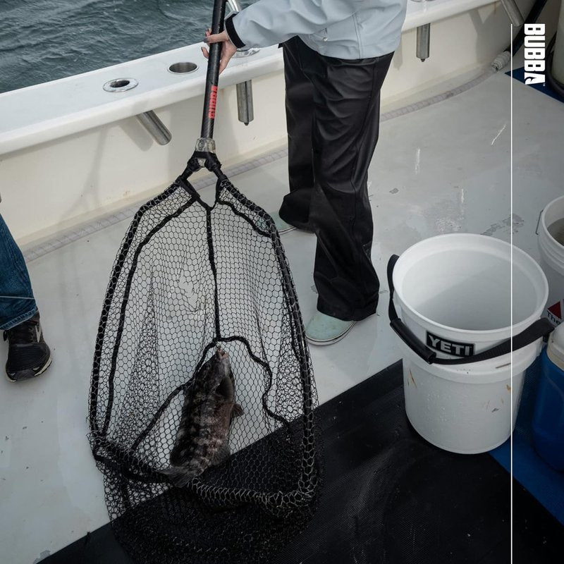 BUBBA Landing Nets - Corrosion Resistant Fishing Net with Non-Slip Grip Handle | Durable Carbon Fiber Shafts