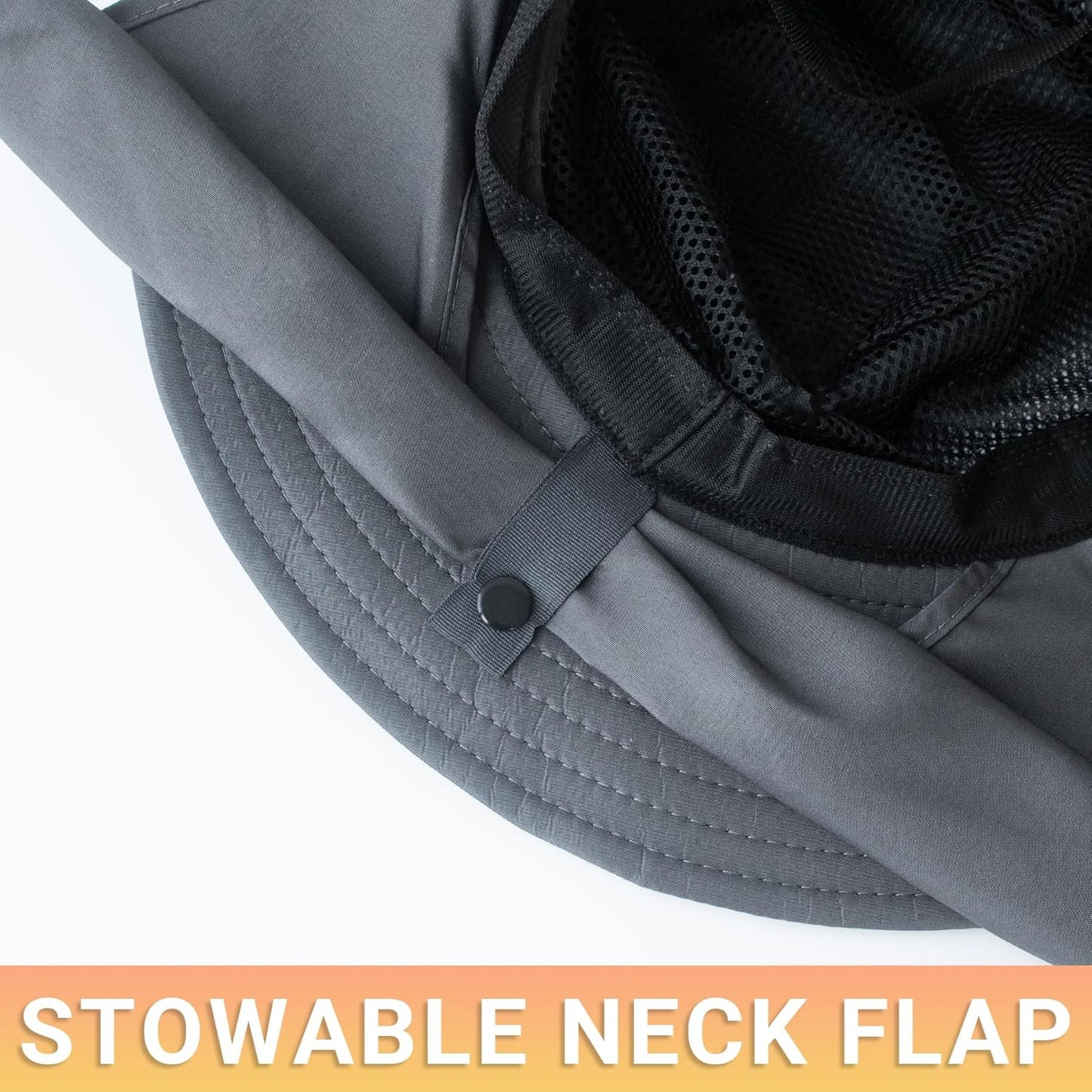 Sun Bucket Hat for Men & Women - UV Protection Wide Brim Fishing & Safari Hat | Adjustable Neck Flap