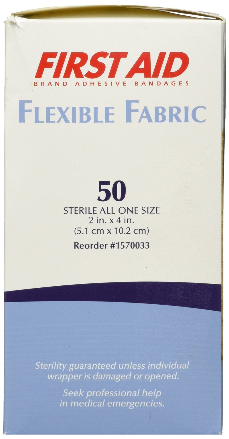 American White Cross Fabric Bandage X-Large 2"x4" 50 Pack