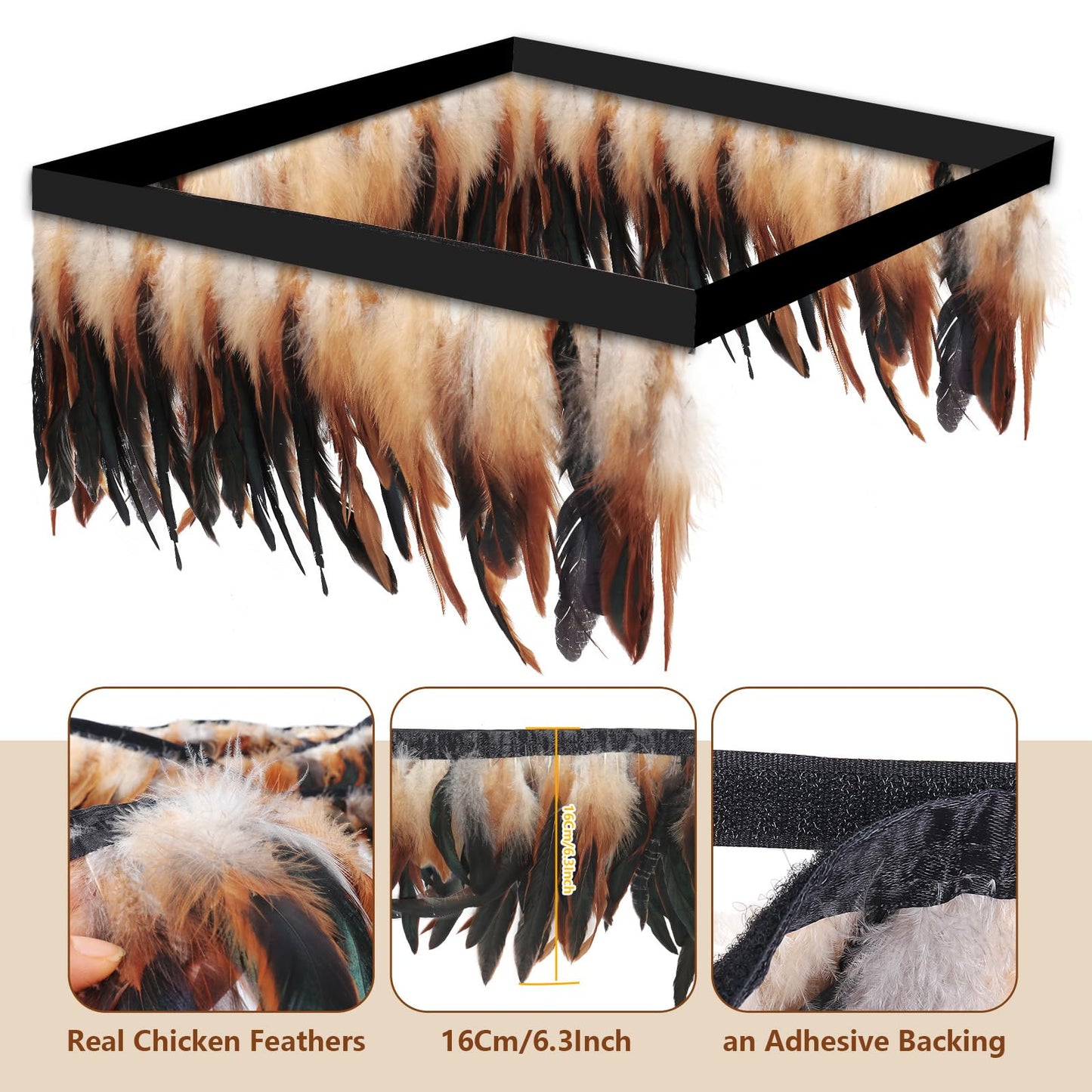 6.5FT Feathers for Chick Brooder Heating Plate,Warm and Secure As They Would Under a Mother Hen, Cuttable, Compatible with Most Chick Brooder Sizes (1Pcs 6.5FT)