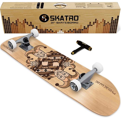 Skatro - Pro Skateboard 31" Complete Skateboard. Skate Board Ages: Adults, Boys, Girls, Beginners, and Kids