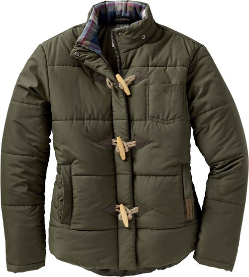 Legendary Whitetails Women's Quilted Toggle Puffer Jacket, Army, Small