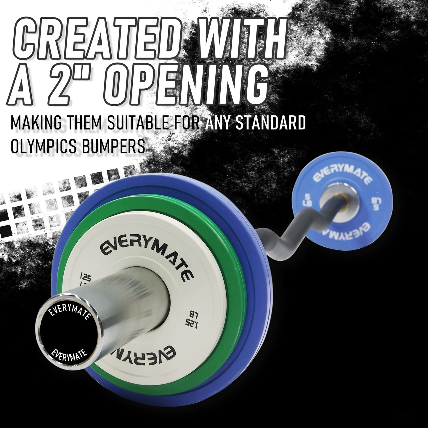 EVERYMATE Change Weight Plates 1.25LB 2.5LB 5LB Set Fractional Plate Olympic Bumper Plates for Cross Training and Olympic Weightlifting 17.5LB Weights Plates Set