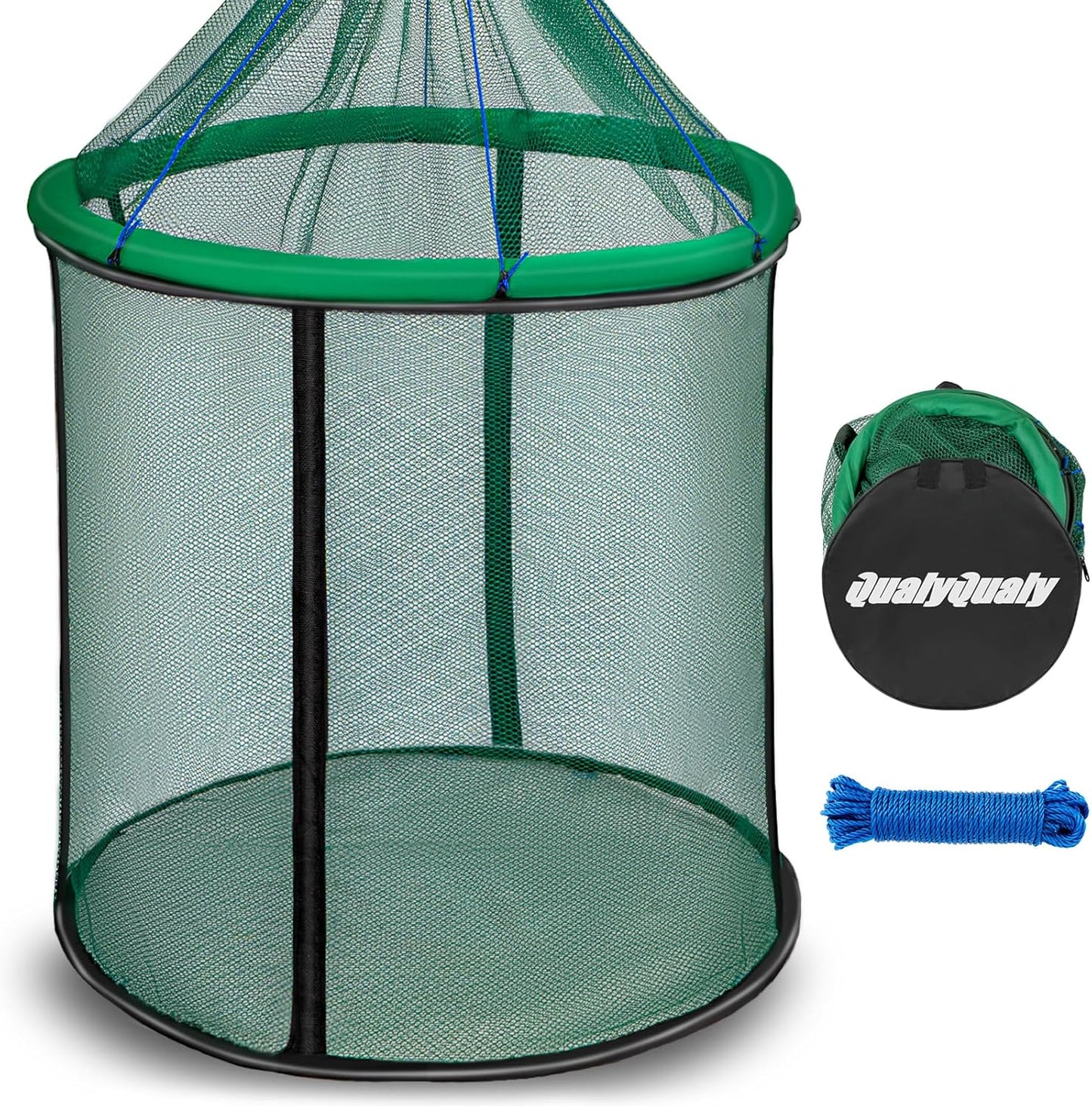 Floating Fish Basket - Extra Large 41/73 Gallons | Fully Foldable Collapsible Mesh Fishing Net Holder