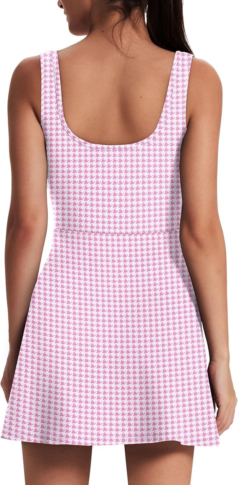 OFEEFAN Athletic Dress for Women - Mini U Neck Sleeveless with Built-In Shorts & Pockets | Perfect for Tennis, Golf, Graduation