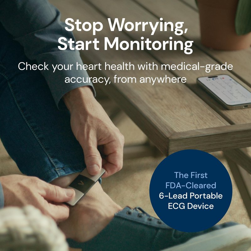 KardiaMobile 6-Lead Personal EKG Monitor – Six Views of The Heart – Detects AFib and Irregular Arrhythmias – Instant Results in 30 Seconds – Works with Most Smartphones - FSA/HSA Eligible