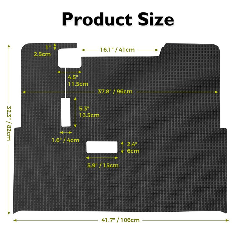 Tecoom Golf Cart Floor Mat Fit for EZGO TXT, Custom Front Golf Cart Feet Mats, Durable Replacement Full Coverage Liner Mats, Black