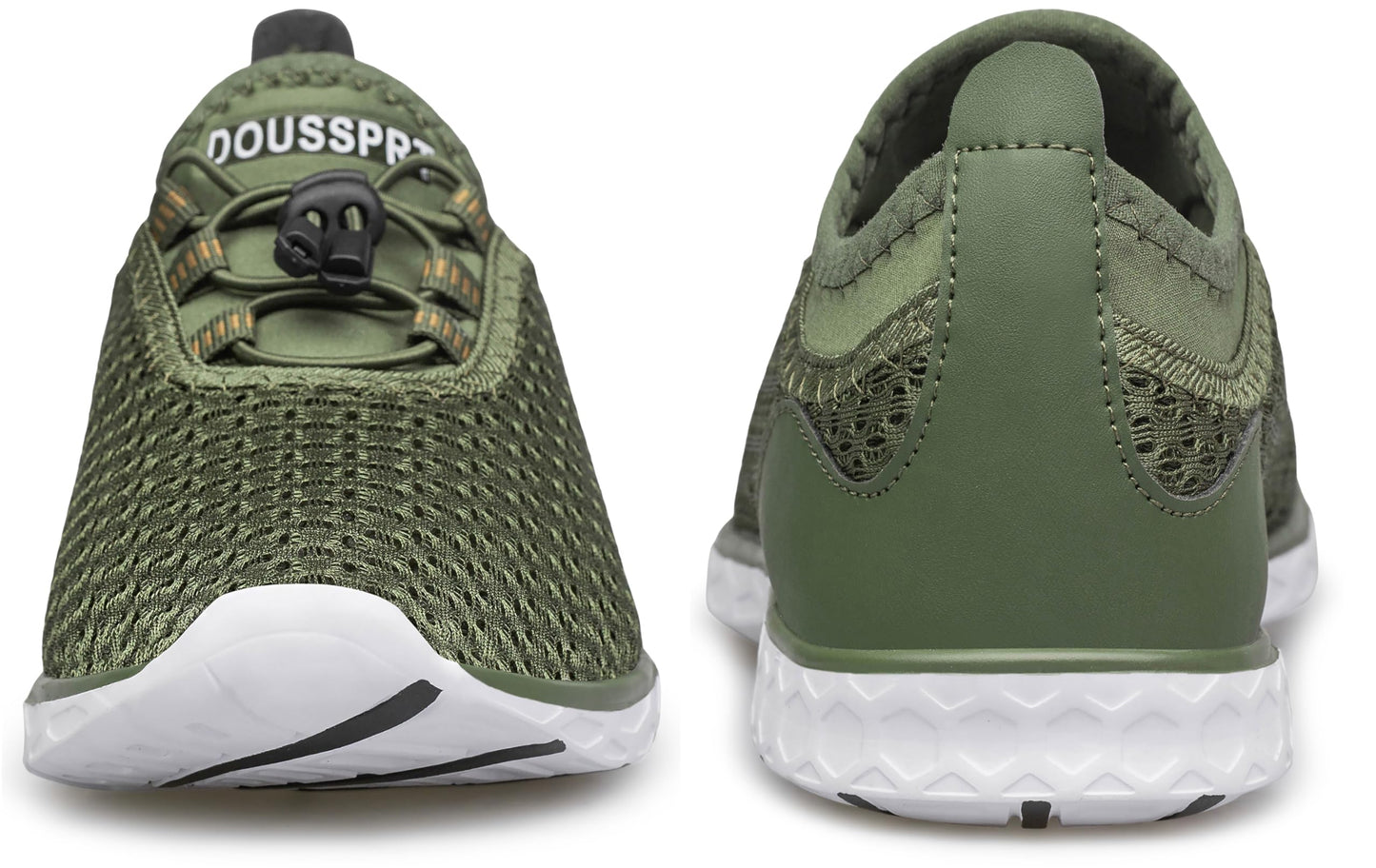 DOUSSPRT Men's Water Shoes Quick Drying Sports Aqua Shoes DarkGreen Size 11