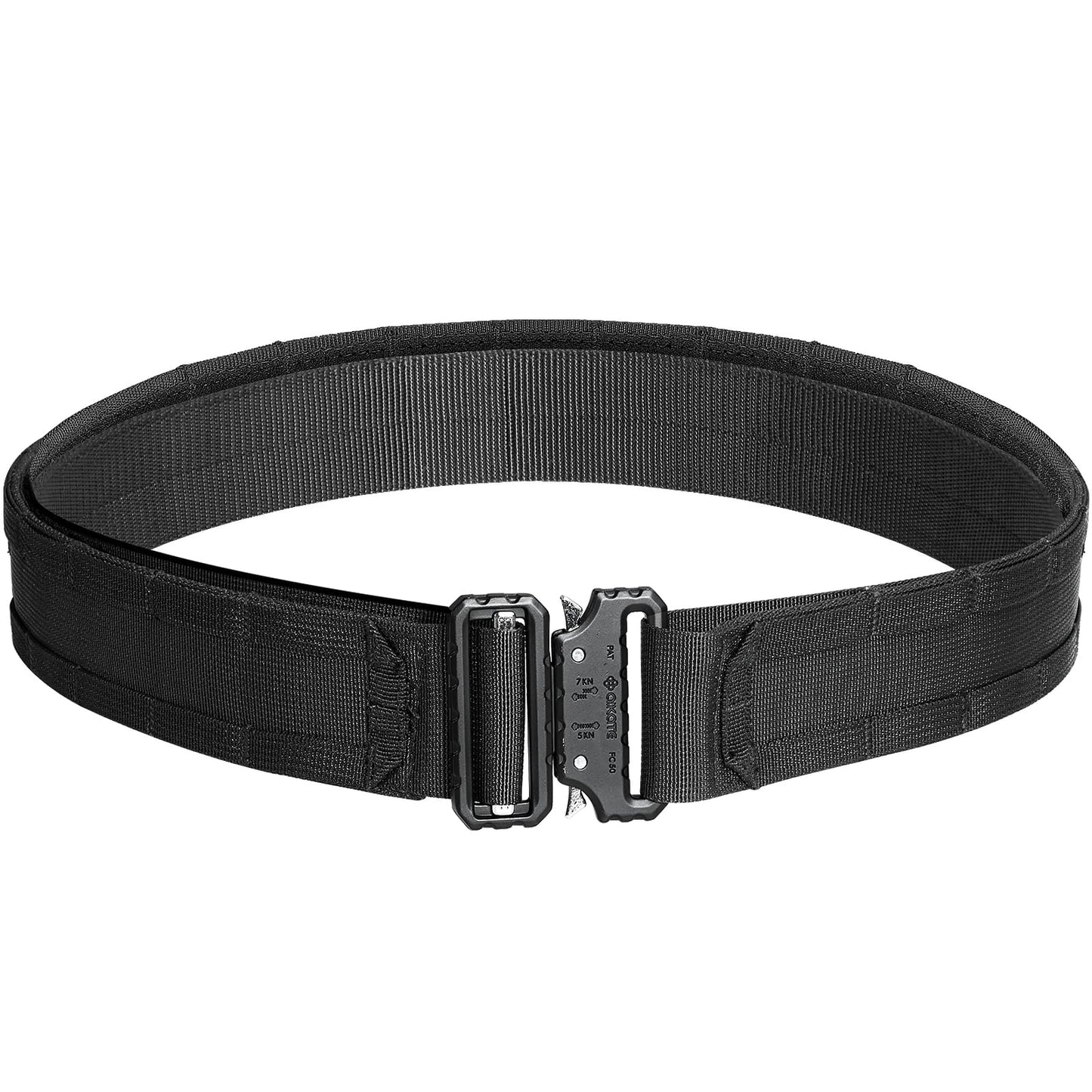 AIKATE Tactical Molle Gun Belt, 1.75 & 2.25 Inch Inner & 2.0 Inch Heavy Duty War Belt