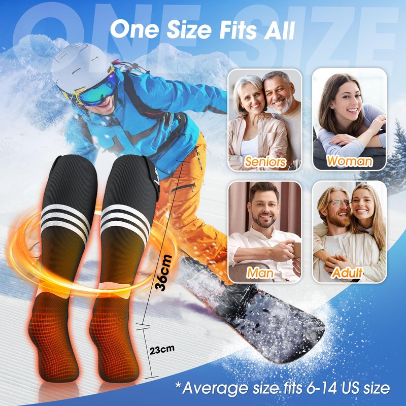 Heated Socks APP Control for Men Women with Rechargeable 20000mAh Battery,Electric Socks Up to 16H,Washable Heating Socks Best Gift for Skiing Camping Hunting Motorcycle Outdoor Walking Cycling