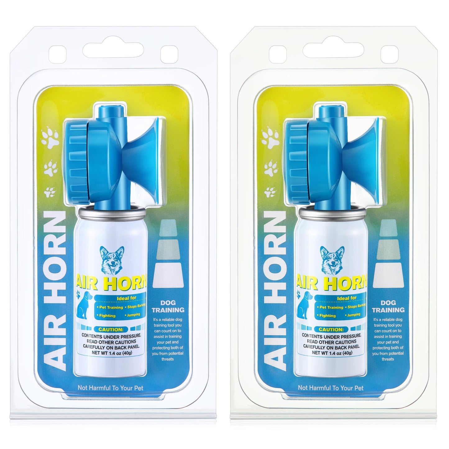 HappyAlley Air Horn, 1.4 oz 120 dB Loud Safety Alarm, Emergency Sound Device for Outdoor Hiking Camping & Sports Events, Portable Attention Getter & Personal Safety Tool, Blue(2 Pack)