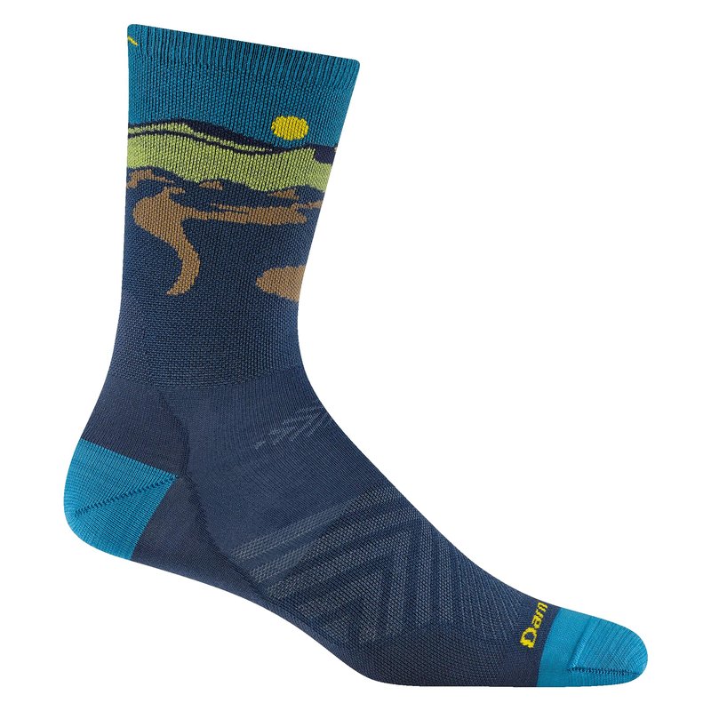 Darn Tough Vermont Micro-Crew Men's Running Socks, Ridge Runner, Midnight, XL - Ultra-Lightweight Socks for Men