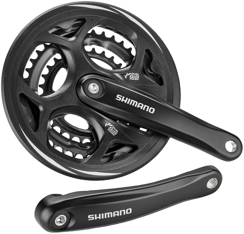 Shimano FC-M311 Altus Square Taper chainset, 48/38/28T, with chainguard, 175 mm